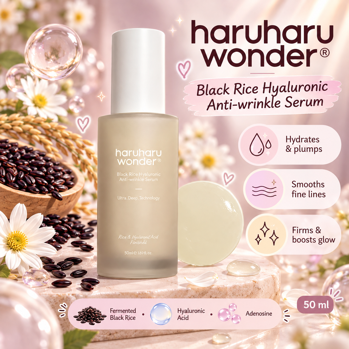 haruharu Wonder Black Rice Hyaluronic Anti-Wrinkle Serum