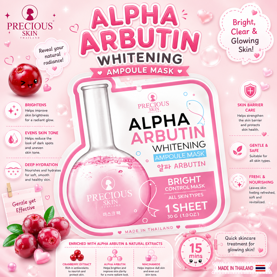 Precious Skin Alpha Arbutin Whitening Mask Sheet