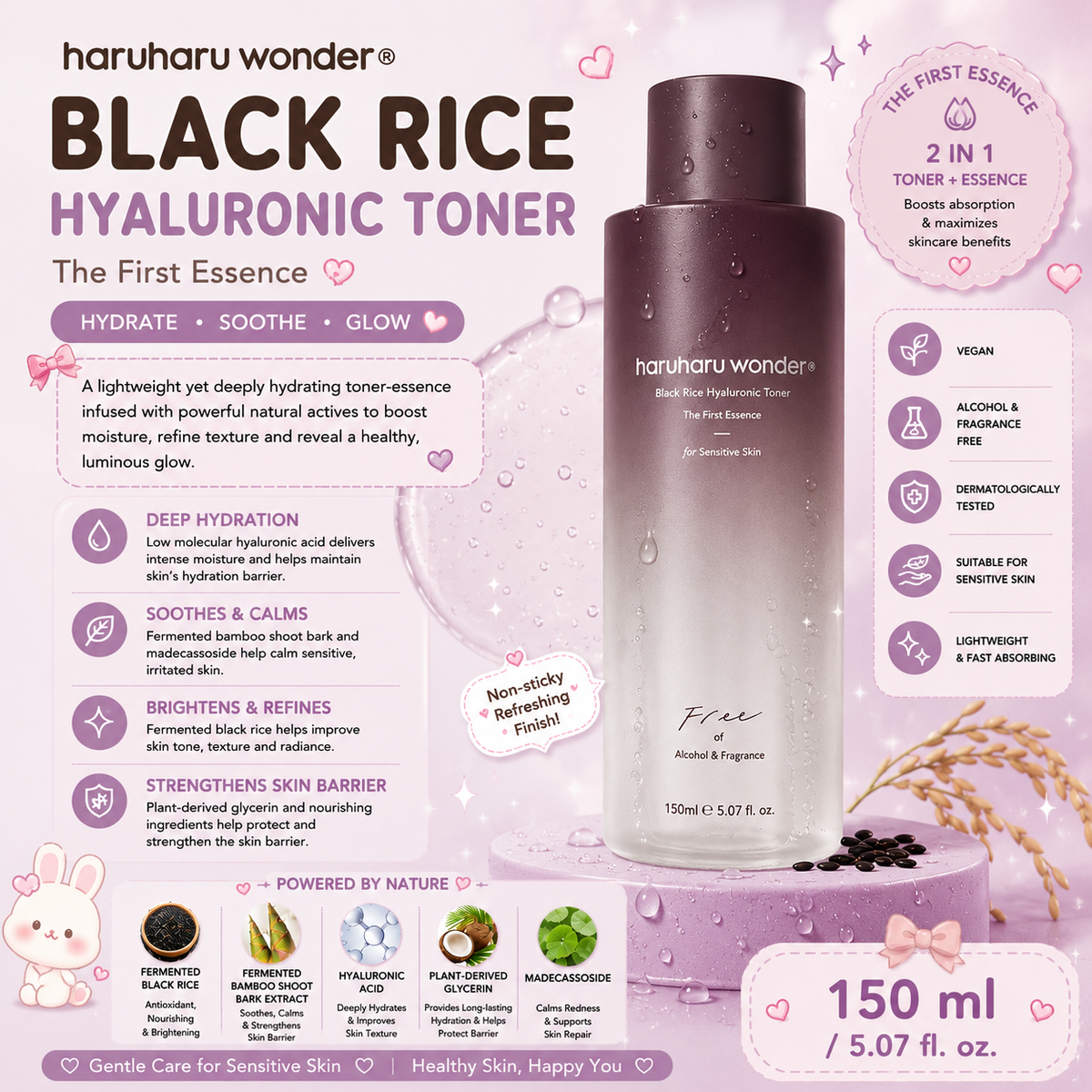 Haruharu Wonder Black Rice Hyaluronic Toner