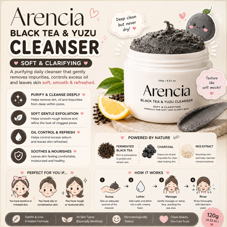 Arencia Black Tea & Yuzhu Cleanser