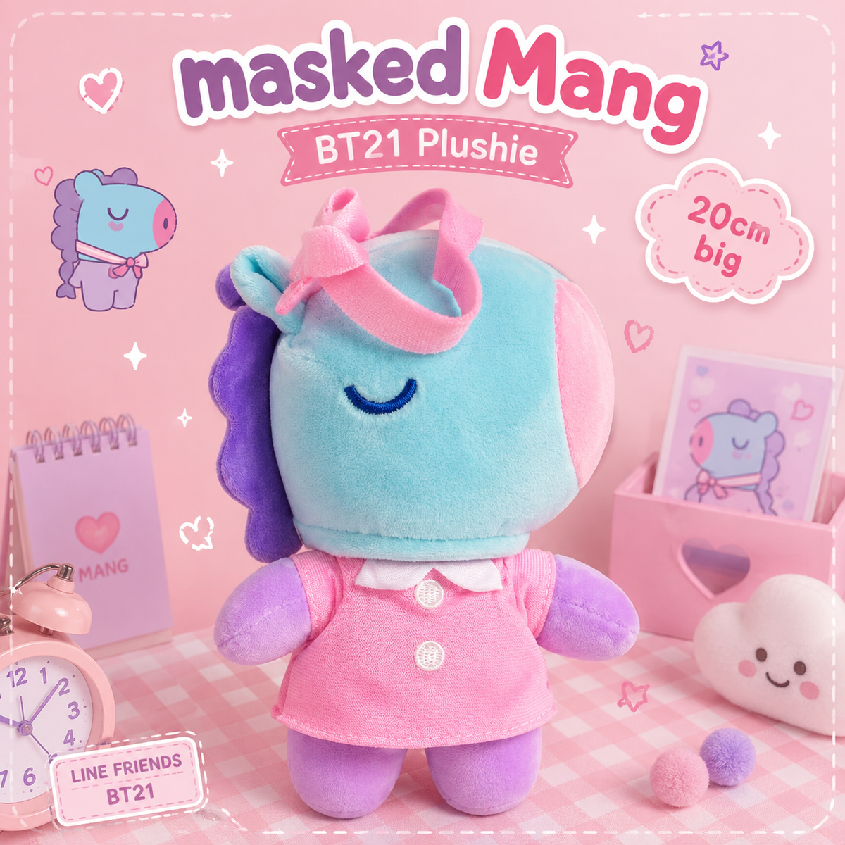 BT21 Masked Mang Plush Doll