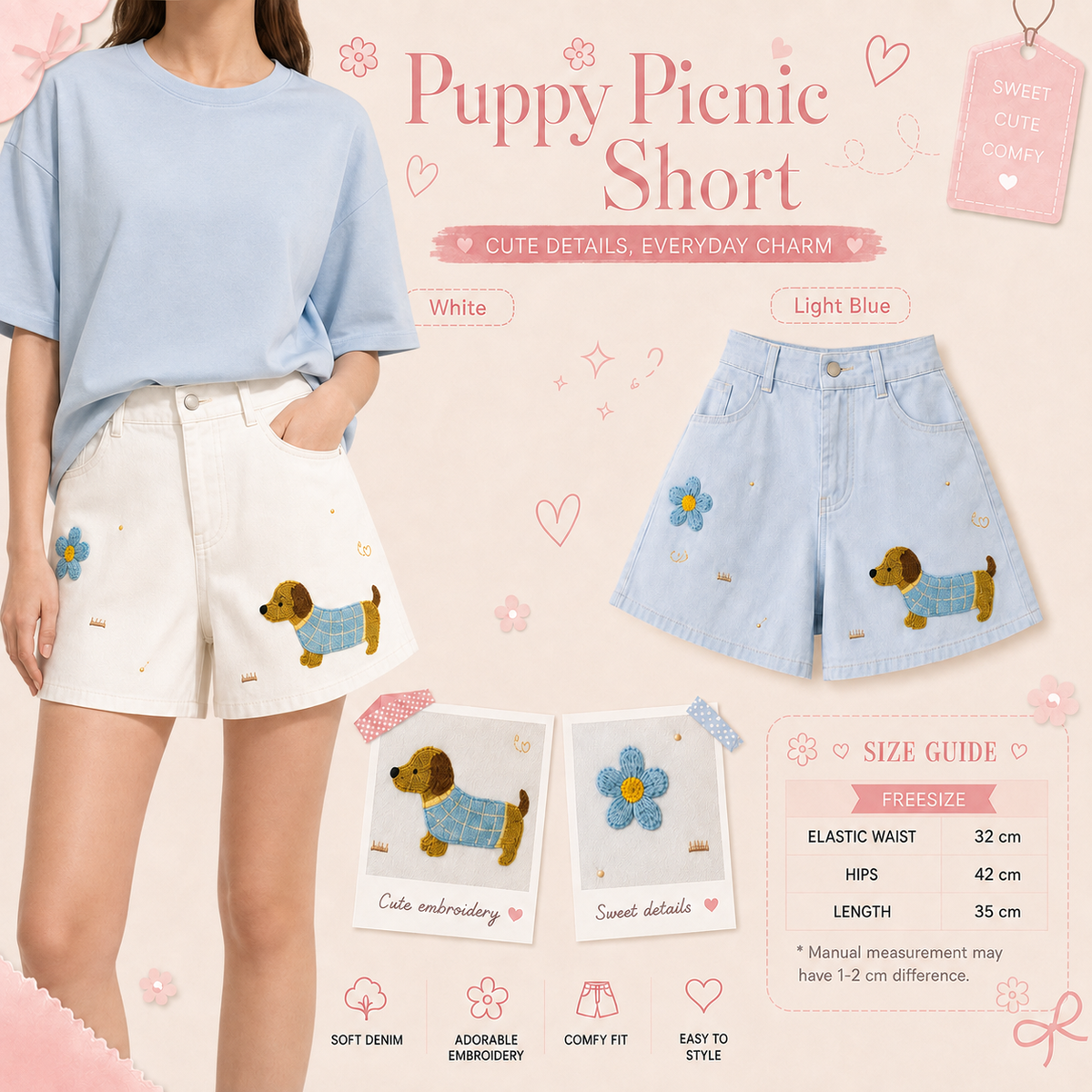 Puppy Picnic Short