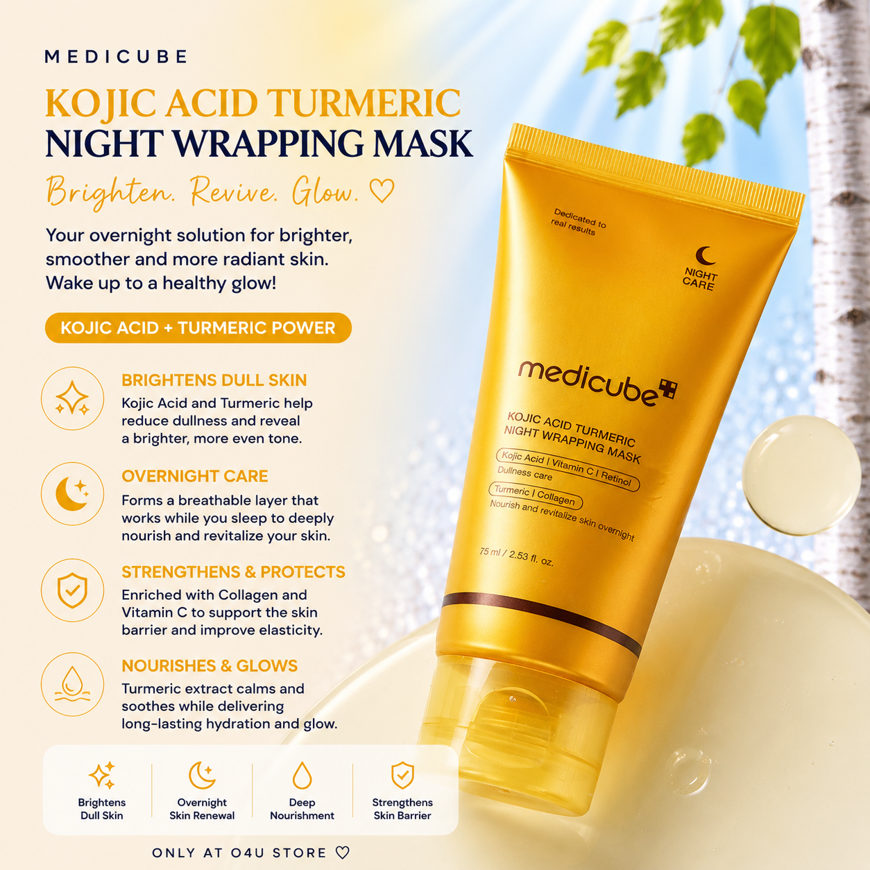 Medicube Kojic Acid Turmeric Night Wrapping Mask 75ml