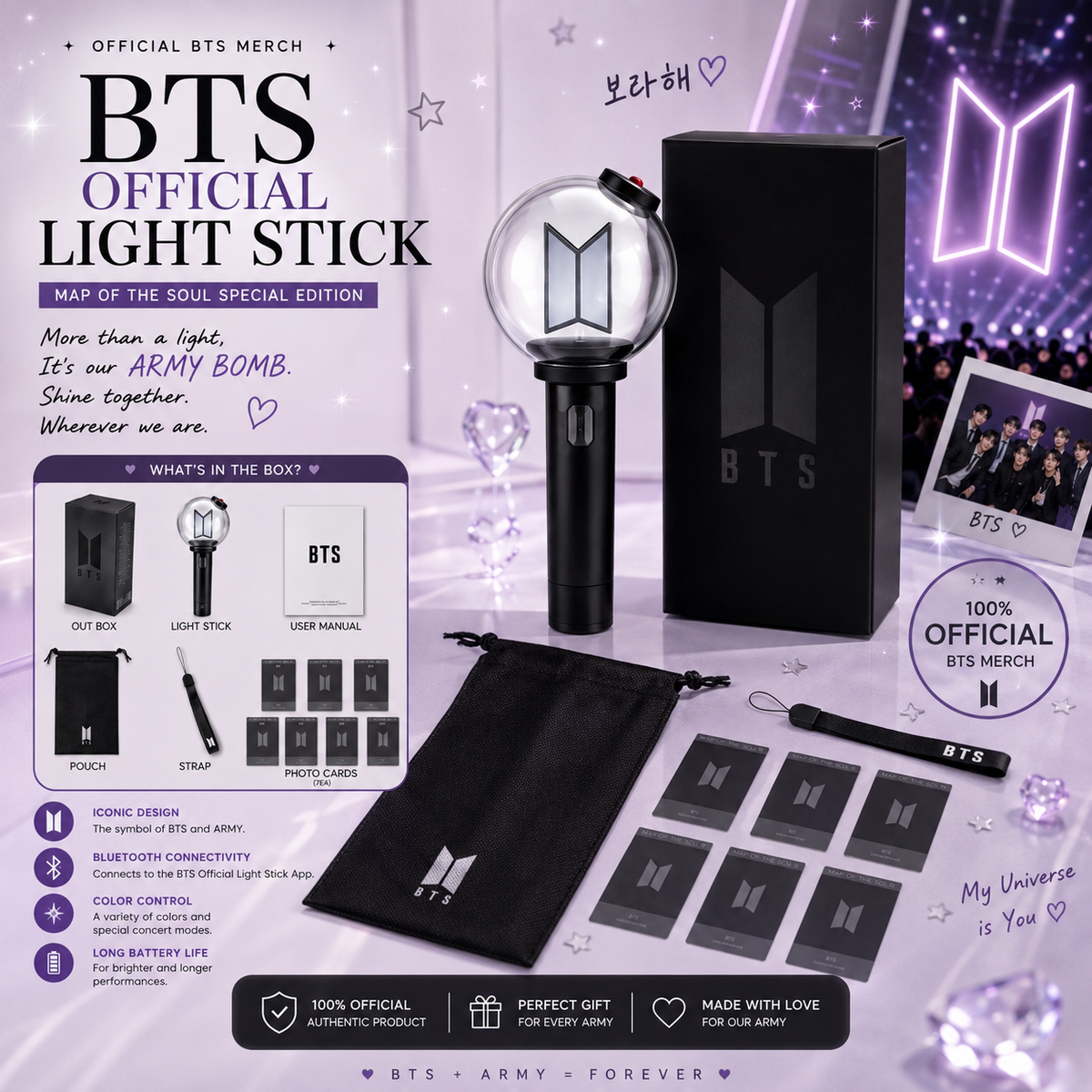 BTS Official Light Stick Ver.4 – Army Bomb