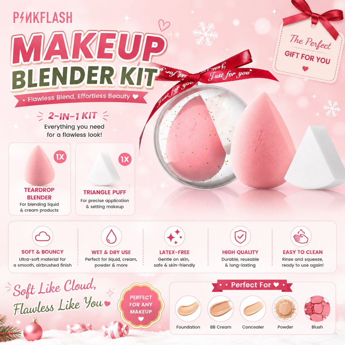 Pinkflash Makeup Blender Kit
