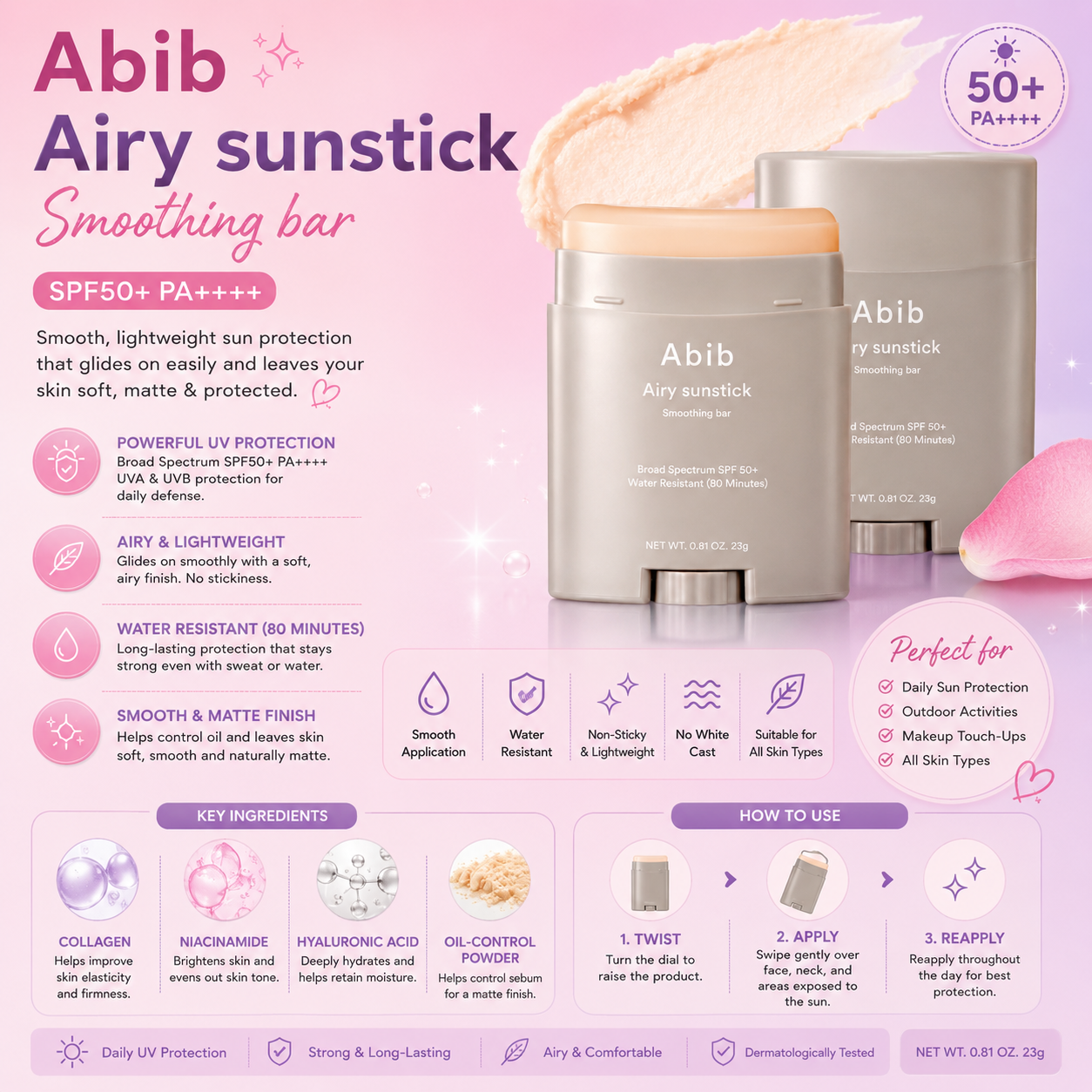 Abib Airy Smoothing Bar Sunstick