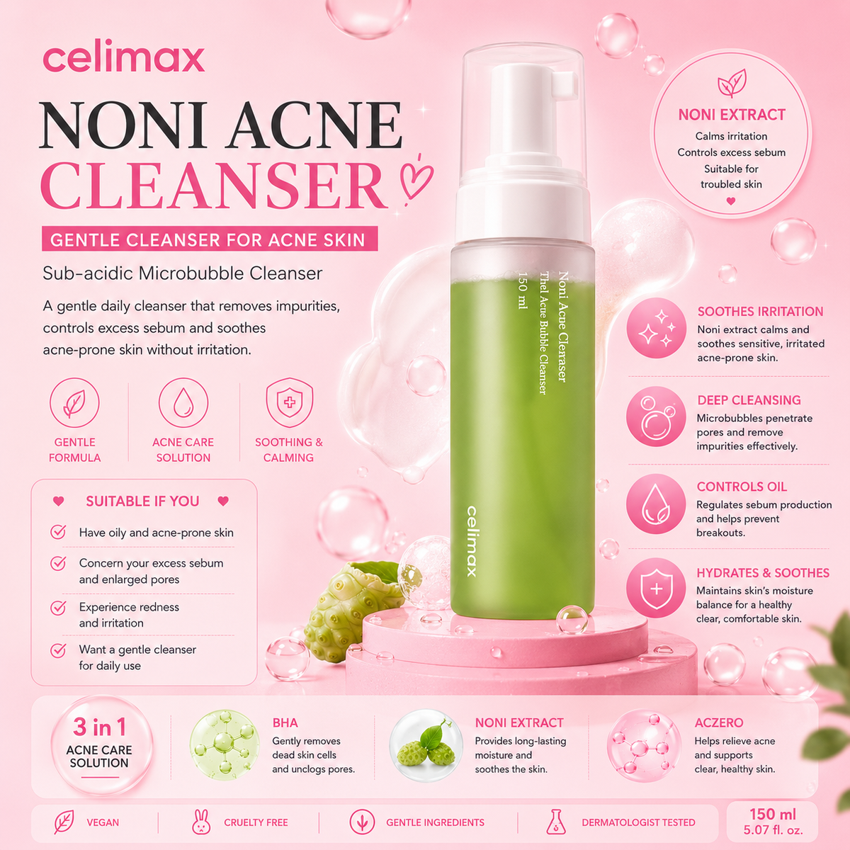 Celimax – Noni Acne Cleanser