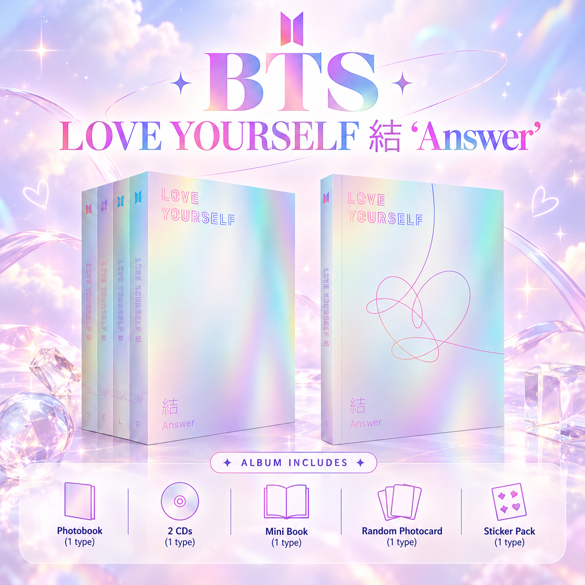 BTS Repackage Album vol.3 - LOVE YOURSELF 結 'Answer' (Random ver.)