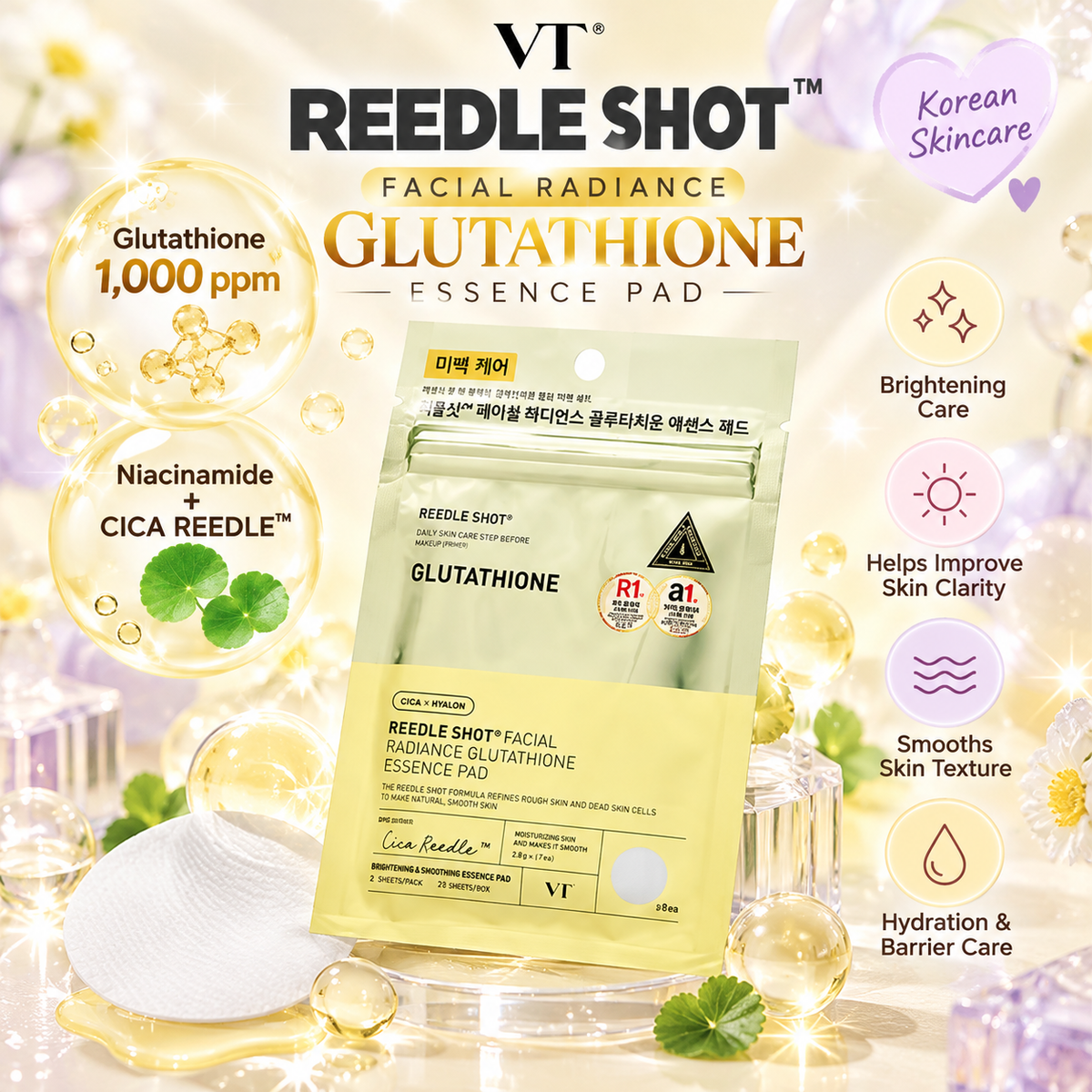 VT Cosmetics REEDLE SHOT Radiance Glutathione Pad