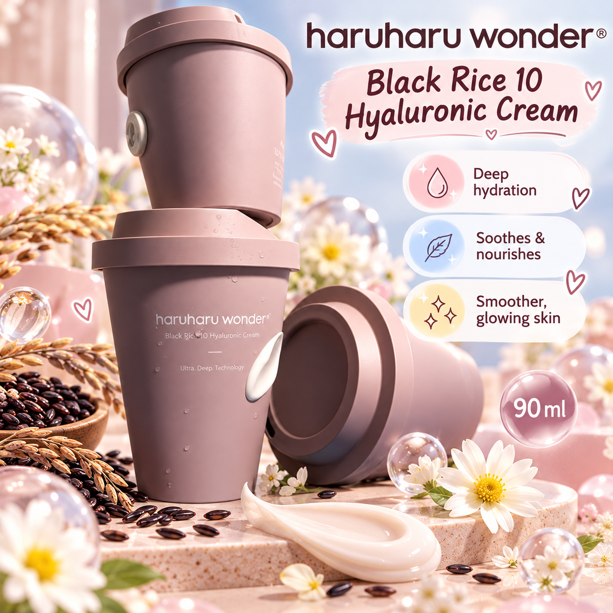 haruharu Wonder Black Rice 10 Hyaluronic Cream