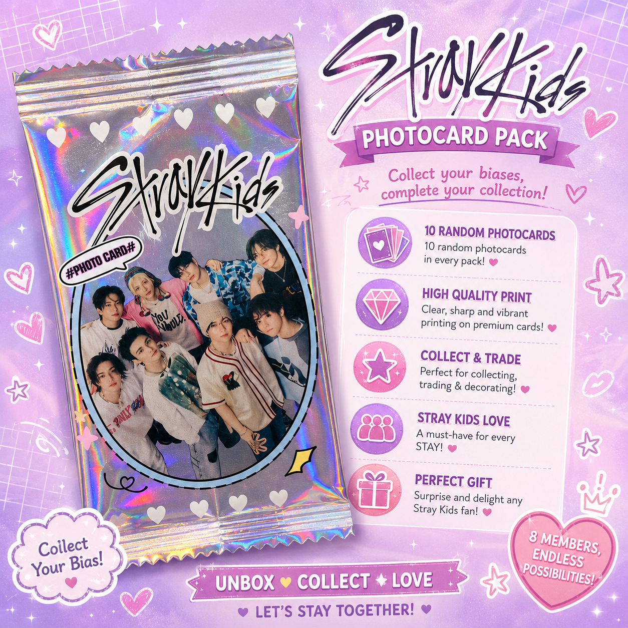 Straykids Photocards Pack 10X