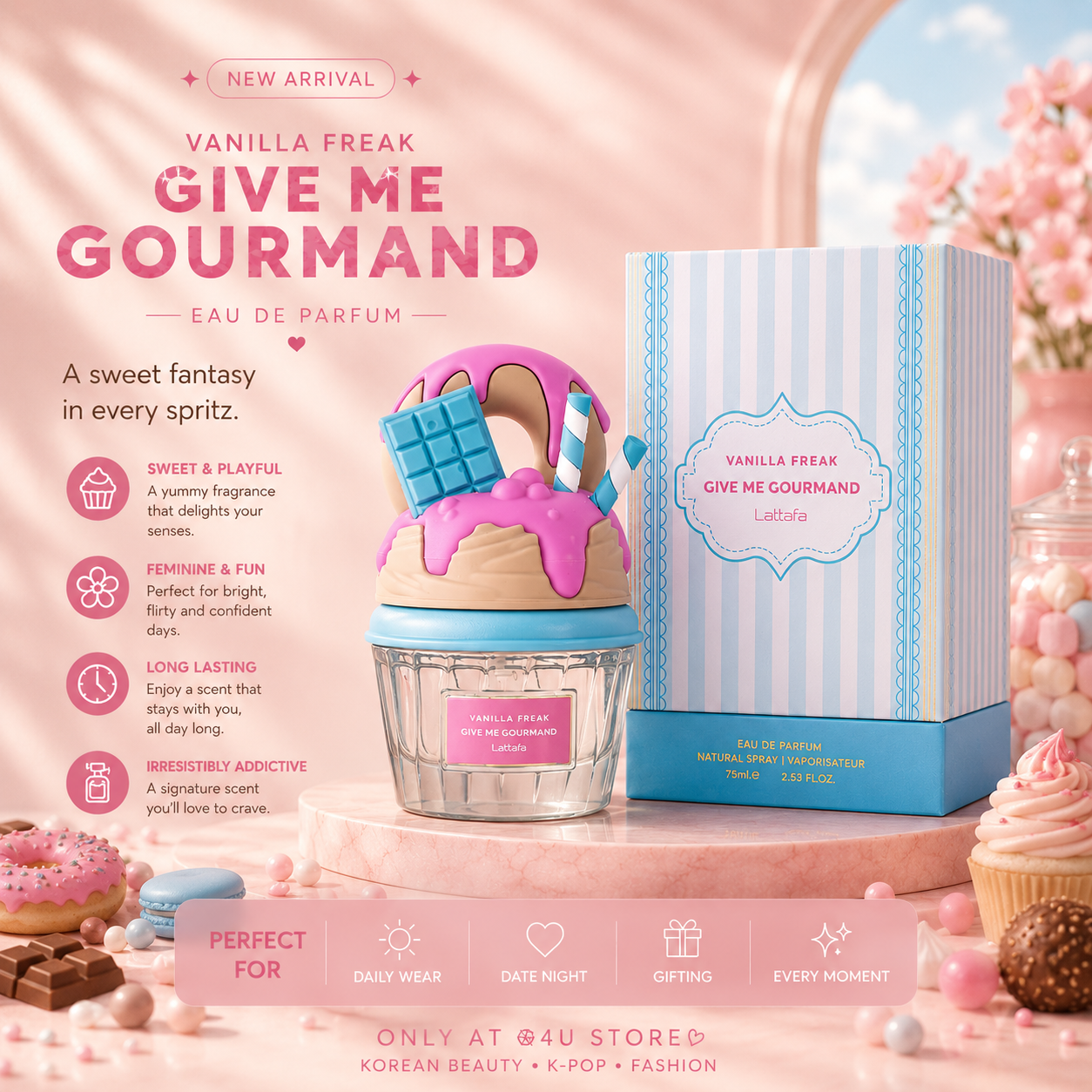 Lattafa – Give Me Gourmand – Vanilla Freak Eau de Parfum 75ml