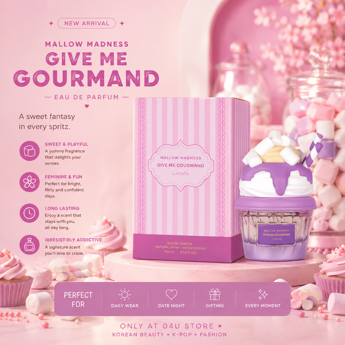 Lattafa – Give Me Gourmand – Mallow Madness Eau de Parfum 75ml