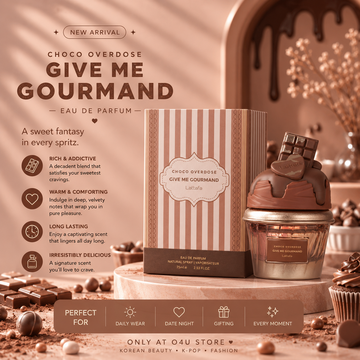 Lattafa – Give Me Gourmand – Choco Overdose Eau de Parfum 75ml