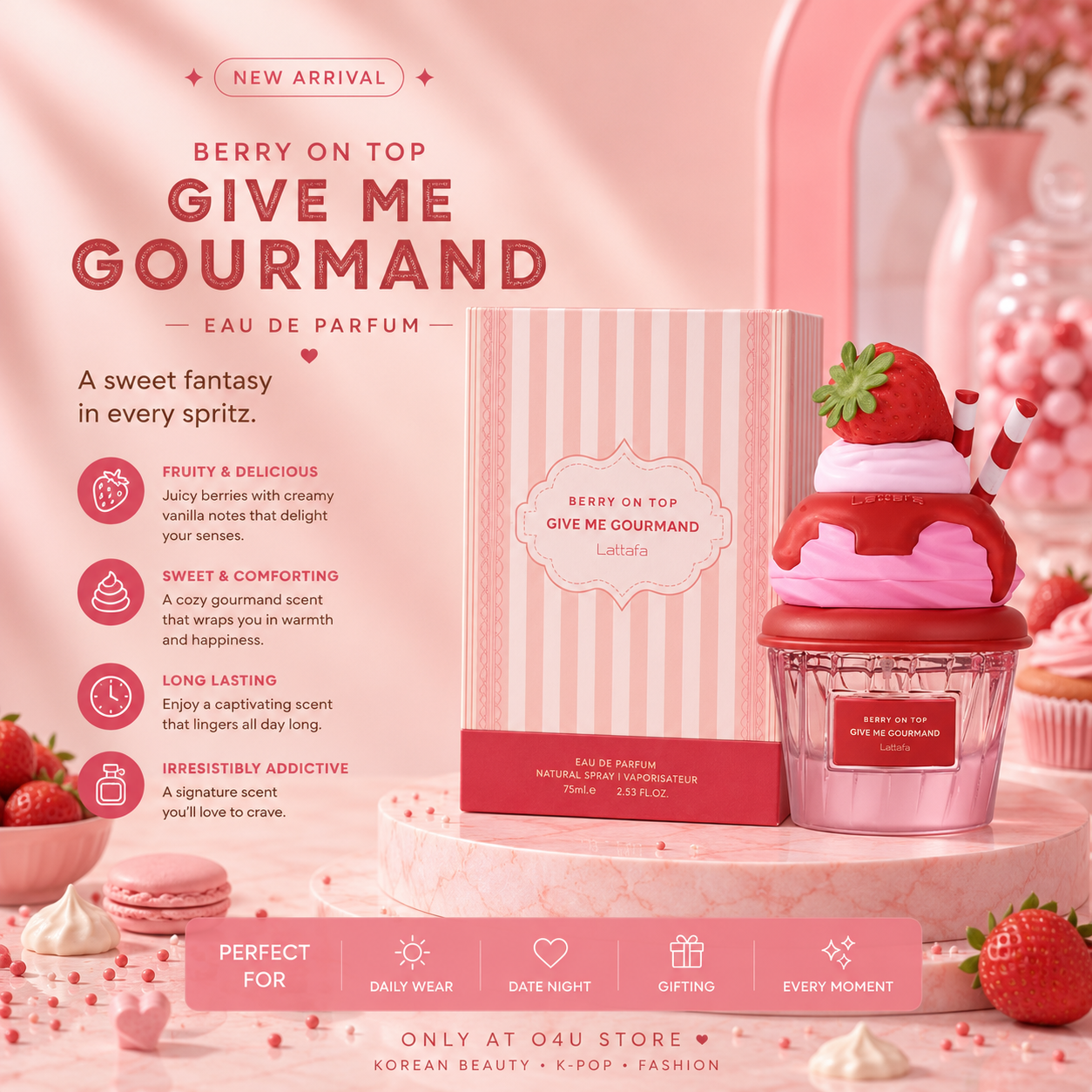 Lattafa – Give Me Gourmand – Berry On Top Eau de Parfum 75ml