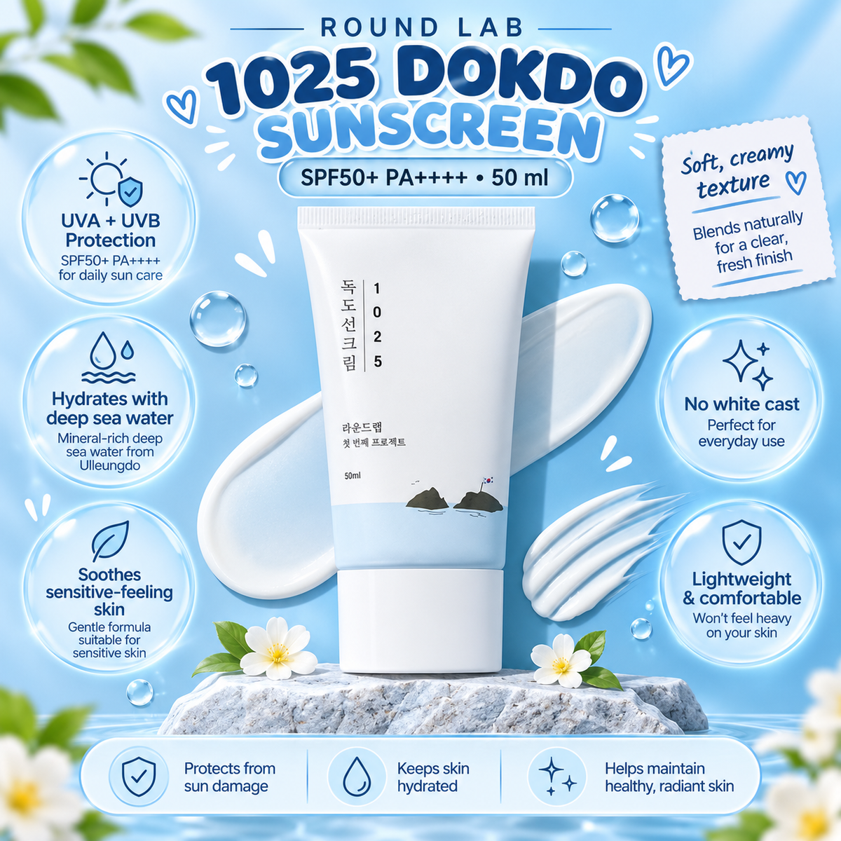 Round Lab 1025 Dokdo Sunscreen SPF50+ PA++++